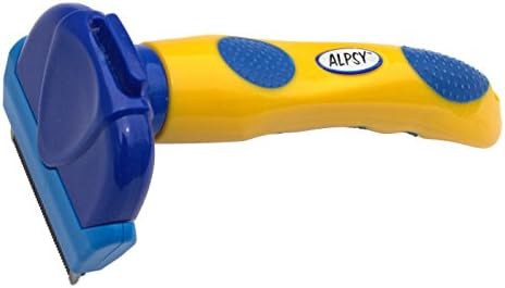 Alpsy Pet DeShedding Grooming Tool Pro for Dogs Cats - Small Size Interchangeable, Detachable Blade with Hair Release Button