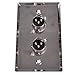 Seismic Audio SA-PLATE40 Stainless Steel Wall Plate Dual XLR Male Connectors for Cable Installation