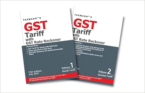GST Tariff with rate reckoner