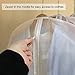 JEFEE Clear Suit Cover Sets for Storage or Travel 47 inch, Hanging Garment Bag and Waterproof with Full Zipper for Suit, Coat, Shirt, Dress, Set of 5