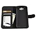 Droid Turbo Case, Abacus24-7 Wallet with Flip Cover and Stand, Black