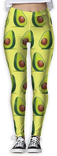 DYOW Women's Cute Avocados Green Print Sports Gym Yoga Leggings Pants