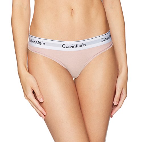 Calvin Klein Women's Modern Cotton Thong, Nymph's Thigh, M