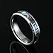 Frank S.Burton 6mm 8mm Tungsten Abalone Shell Inlay Rings for Men Women Couple Wedding Band Size 4-14