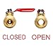 Litorange 2 PCS Heavy Duty Brass Mini Ball Valve Shut Off Switch, 3/8