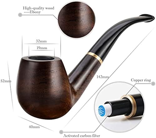Scotte superior ebony tobacco pipe 9mm filter smoking pipe set in black box  in Kenya