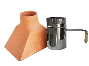 Kit Chimenea de Barro con Tiro de INOX para Horno: Amazon.es: Jardín