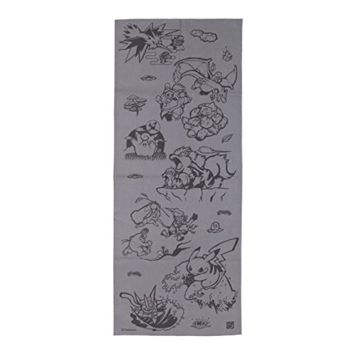 Pokemon Center Original towel Japanese pattern - Sumi-e Pokemon Figure ~