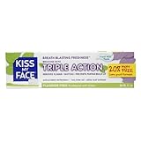 Kiss My Face Triple Action Fluoride-Free Natural Toothpaste with Xylitol, Fresh MintÂ 4.1 oz (2 Pack)