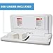 ECR4Kids Horizontal Diaper Changing Station with 500 Sanity Liners, Wall-Mounted, White Granite