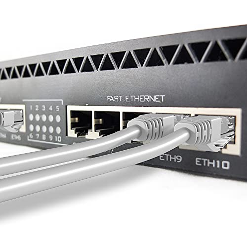 Mr. Tronic Cat 6 Ethernet Cable 25m Bulk Cabel, Cat 6 High Speed LAN Network Cable for Fast Internet Connection 1Gbps - 250MHz AWG24 Bulk | UTP CCA (25 Meters, Grey)