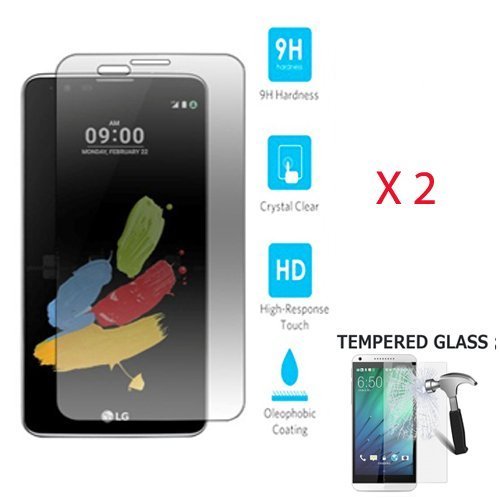 for Straight Talk LG Stylo 2 4g LTE CDMA / GSM Tempered Glass Screen Protector X 2 Pieces