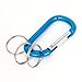 Uxcell a15050800ux0259 Outdoor Keys Bag Holder 3 Split Keyring Carabineers Clip Hook Teal Blue Aluminum; Metal