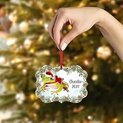 White Lipped Tree Frog Christmas Ornament 2024