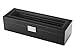 SWEETV Large Watch Organizer for Men - 6 Watches Slots, Luxury Faux Leather Watch Boxes Jewelry Display Case Storage w/Glass Top, Lockable Metal Buckle, Black