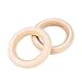 eBoot 20 Pack Wood Rings Wooden Rings for Craft, Ring Pendant and Connectors Jewelry Making (55 mm)