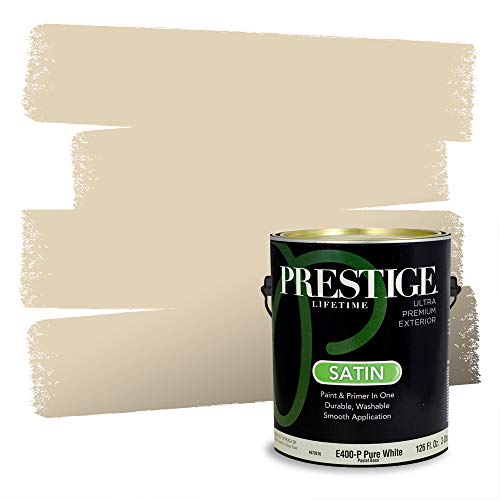 PRESTIGE Paints Exterior Paint and Primer In One, 1-Gallon, Satin, Comparable M…