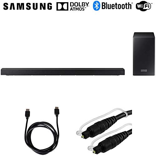 Samsung HW-Q60R 360W Virtual 5.1-Channel Soundbar System (HWQ60R) w/Accessories Bundle Includes, 6ft High Speed HDMI Cable (Black) and 6ft Optical Toslink 5.0mm OD Audio Cable