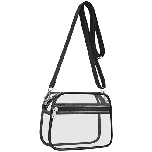 Clear Bag for Stadium Events Clear Sports Fan Handbags Purses with Adjustbale Strap for Concerts Festivals Game Day