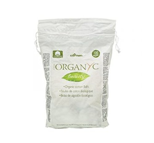 Organyc 100% Organic Cotton Balls for Sensitive Skin, 100 Count