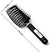 Baasha Curved Vent Brush For Blow Drying, Paddle Vent Brush For Hair, Quick Dry Hair Brush, Vented Boar Bristle Hair Brush For Men & Women, Curved Brushes for Curly, Vent Brushes for Hair Black