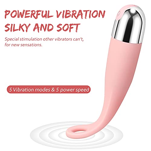 O-Shaped Clitoral Nipple Tapping/Licking Vibrator for Clitoris Stimulation Flexible Nipple Stimulator & G-Spot Vibrator with 10 Frequencies Personal Dildo Waterproof Adult Toys for Men & Women