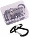 Mini Skater Brand Aluminum Alloy Spring Clip Metal Buckle, D Shaped, Flat Style, 12Pcs/Pack (Black)