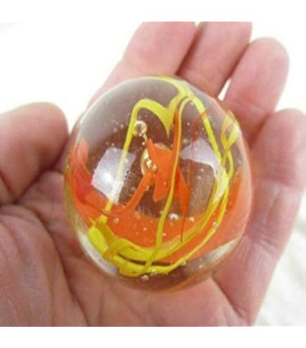 thumbnail image 2 of Collector Marble Big Game Toys Toe Breaker Marble - 50mm Jupiter Speckled Glass Marble With Stand Large Glass Display Marble 2 of 10