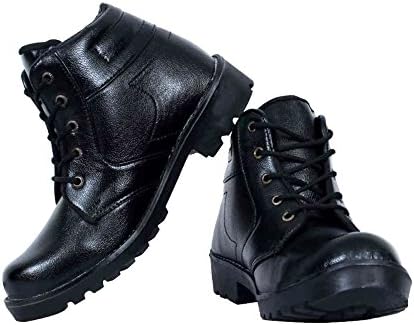 Elvace Men's Black Synthetic Boots