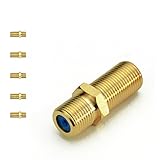 Mediabridge F81 Splice Connector - 3GHz F-Type Coax Cable Extension - Gold-Plated - 5 Pack - (CONN-F81G-5PK)