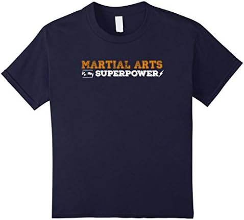 unisex-child Martial Arts is My Superpower Self Defense T-Shirt 12 Navy