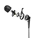In Ear Earphones, Wotmic Earhook Headphones with Microphone Sports Earphones Cable Clip Included Black Earbuds