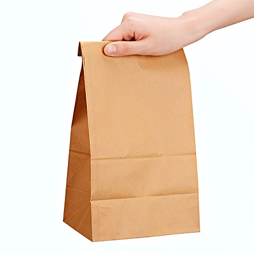 Halulu Paper Lunch Bags (6.1x3.9x12", brown)