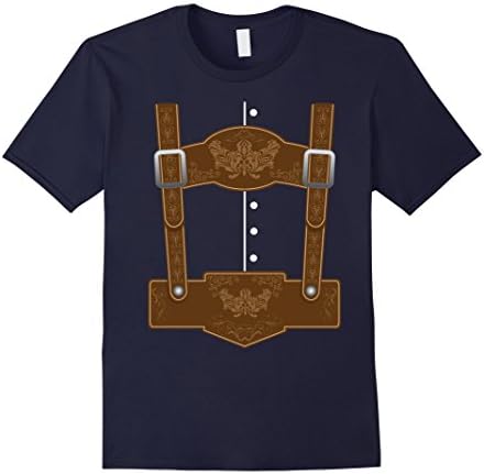 Mens Oktoberfest Lederhosen T-Shirt - Funny German Bavarian Shirt XL Navy