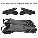 Oumers Snorkel Fins, Travel Size Adjustable Strap Diving Flippers with Mesh Bag and Extra Buckle Connector for Men Women Snorkeling Diving Swimming