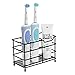 Amazer Electric Toothbrush Holder, Stainless Steel Rustproof Metal Bathroom Toothpaste Holder Stand with Multi-Functional 5 Slots for Electric Toothbrush, Black