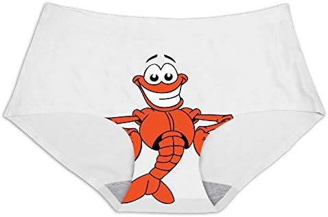 Lobster Hydruc White Women's Invisible Hipster Cool Ice Silk Panty Briefs L