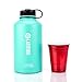 45 Degree Latitude Beer Growler, Enjoy Your Favorite Craft Beer Or IPA From The Comfort Of Your Own Home, Stainless Steel Growler 64 oz - Celeste Green