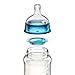 Smilo Baby Bottles, Aqua, Smooth Flow Anti-Colic Feeding, 10 Ounce with Stage 0 Nipples (Pack of 3)