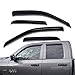 Lightronic WV94101 Outside-Mount Side Window Visor Deflector Rain Guard, Dark Smoke, 4-Pieces Set, Fits 2009-2018 Dodge Ram 1500 Quad Cab, 2019-2023 Ram 1500 Classic Quad Cab