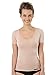 ALBERT KREUZ Women's invisible deep scoop neck business undershirt with short sleeves MicroModal light nude beige