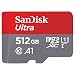 SanDisk 512GB Ultra MicroSDXC UHS-I Memory Card with Adapter - 100MB/s, C10, U1, Full HD, A1, Micro SD Card -  SDSQUAR-512G-GN6MA primary