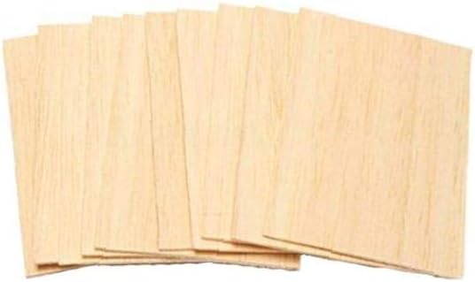 10 Pcs Blank Wood Sheets 2mm Thickness Wooden Board Unfinished Unpainted Wood Sheets for Wood Diy Craft Carving Modeling
