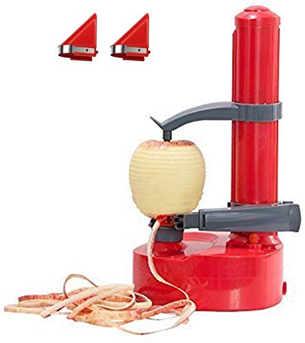 LOHOME Electric Potato Peeler [2 Extra Blades] - Automatic Rotating Fruits & Vegetables Cutter Apple Paring Machine - Kitchen Peeling Tool - Thumbnail 7
