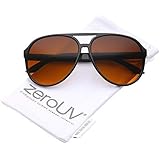 Retro Large Blue Blocking Lens Aviator Sunglasses 60mm