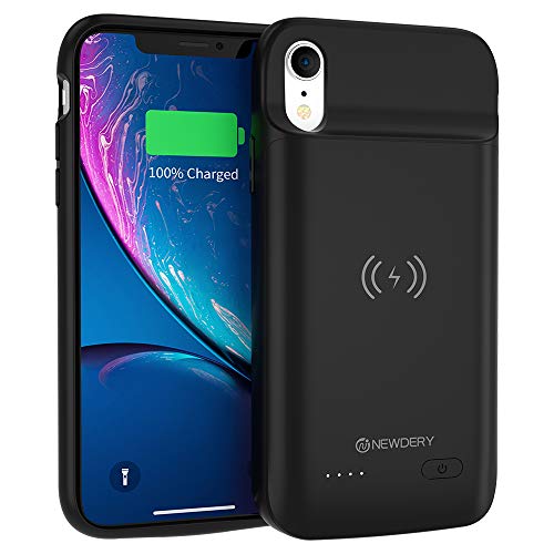 NEWDERY iPhone XR Battery Case, 5000mAh Wireless Charging Compatible