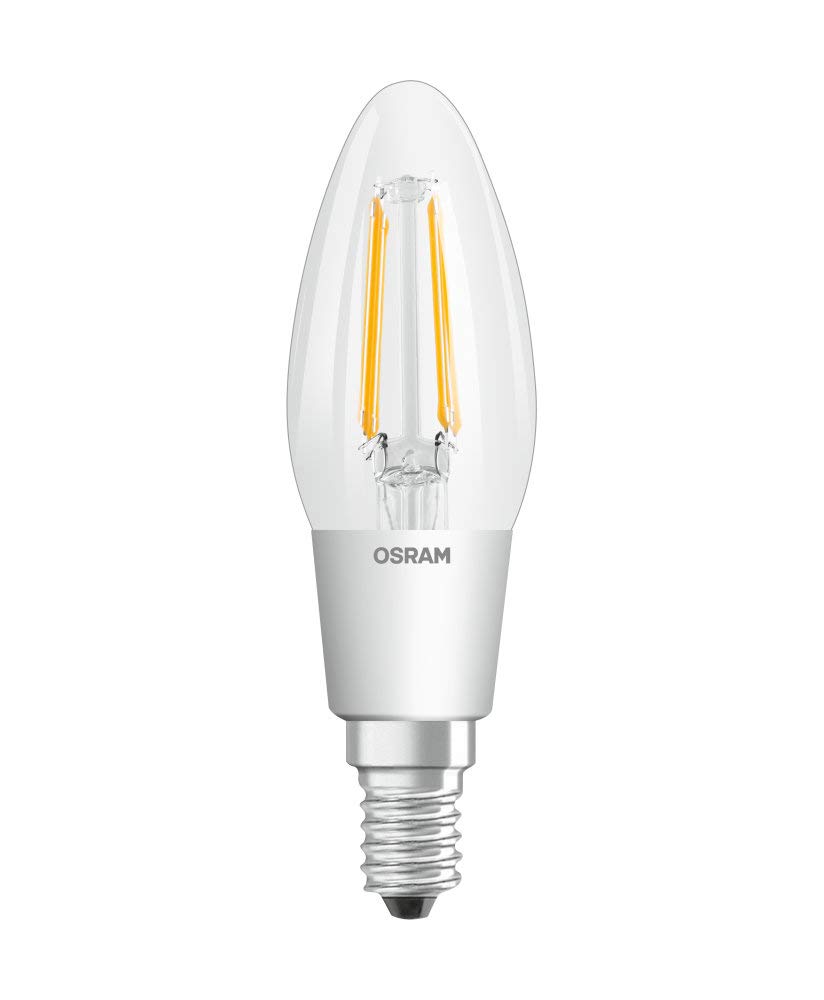 OSRAM Pack of 4 x LED lamp | Base: E14 | Warm White | 2700 K | 5 W | Replacement for 40W | LED Retrofit Classic B DIM