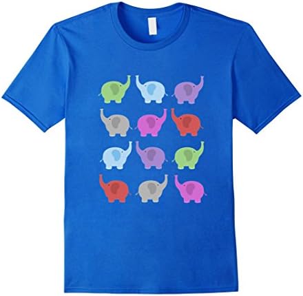 Mens Cute Elephants T-Shirt For Toddlers - Kids LOVE Animals Small Royal Blue