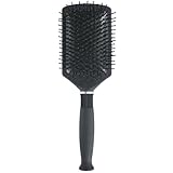 KareCo Large Paddle Brush, Detangling Hair Brush, Flat Hair Brush for Long Hair, Brush for Wet Hair, Cushioned Square Paddle Brush, Black Color