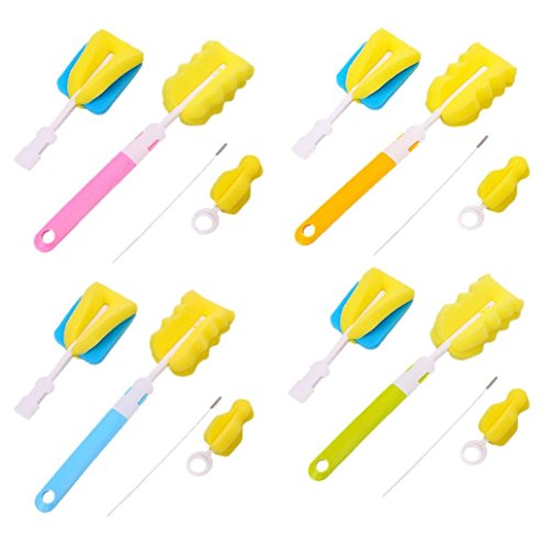 image for angel3292 4Pcs/Set Sponge Newborn Baby Milk Bottle Pacifier Spout Tube